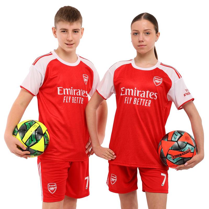 Форма футбольная детская с символикой футбольного клуба ARSENAL домашняя 2026 CO-7349, рис. 0