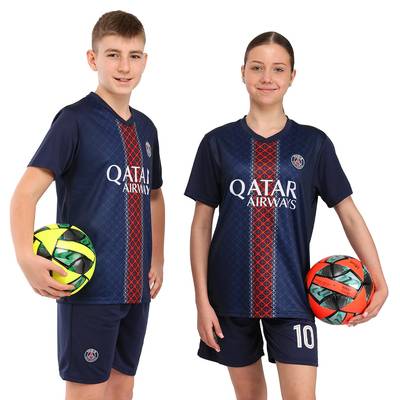 Форма футбольна дитяча із символікою футбольного клубу PSG домашня 2026 CO-7356
