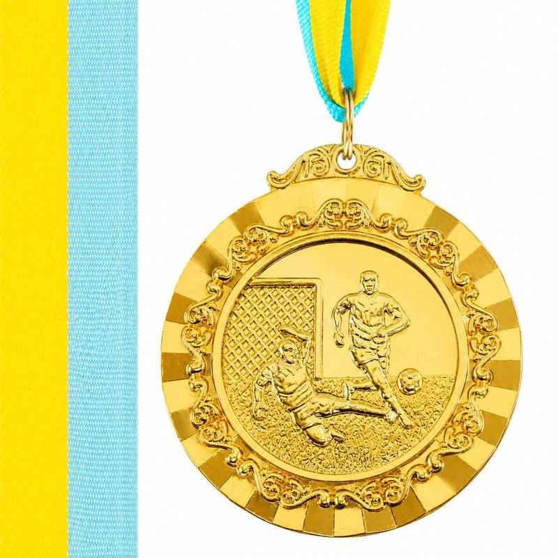 Медаль спортивна зі стрічкою тематична Футбол C-6845-1, рис. 0