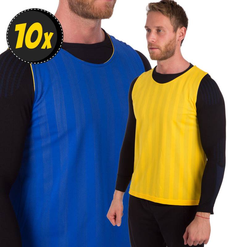 Комплект тренувальних двосторонніх жилетів для футболу Blue/Yellow FC 0791-BL/Y, рис. 0