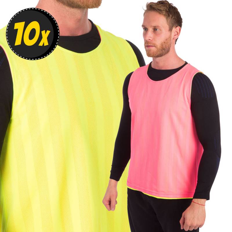 Комплект тренувальних двосторонніх жилетів для футболу Yellow/Fuchsia FC 0791-Y/F, рис. 0