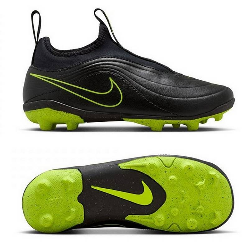 Футбольные детские бутсы Nike Tiempo Maestro Club FG/MG Black Volt IB5029-007, рис. 0