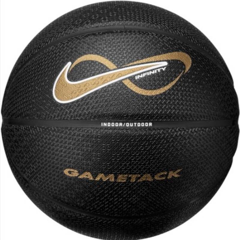 М'яч баскетбольний Nike INFINITY GAMETACK DEFLATED BLACK/BLACK/WHITE/METALLIC GOLD size 7 DT1-N.101.4275.088.07, рис. 0