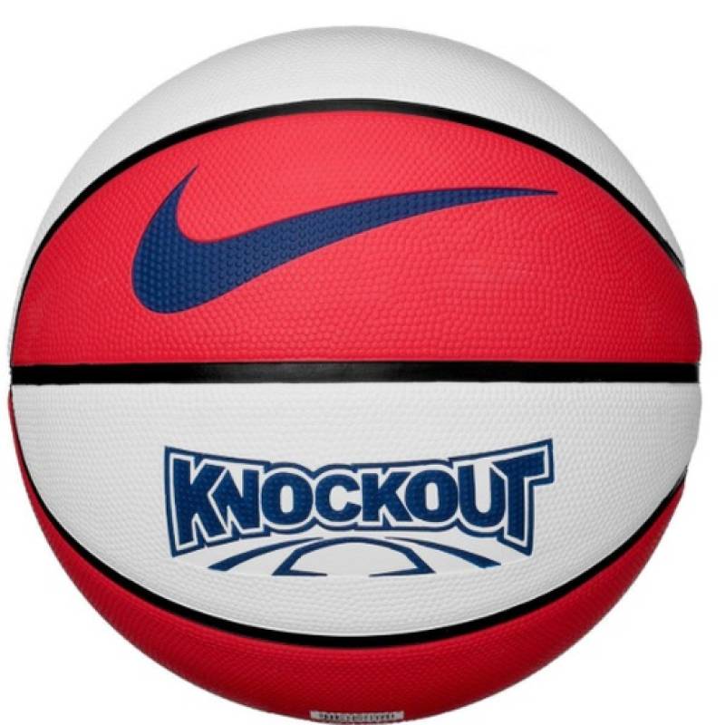 М'яч баскетбольний Nike KNOCKOUT DEFLATED WHITE/FUSION RED/BLACK/RUSH BLUE size 7 DT1-N.101.4264.159.07, рис. 0