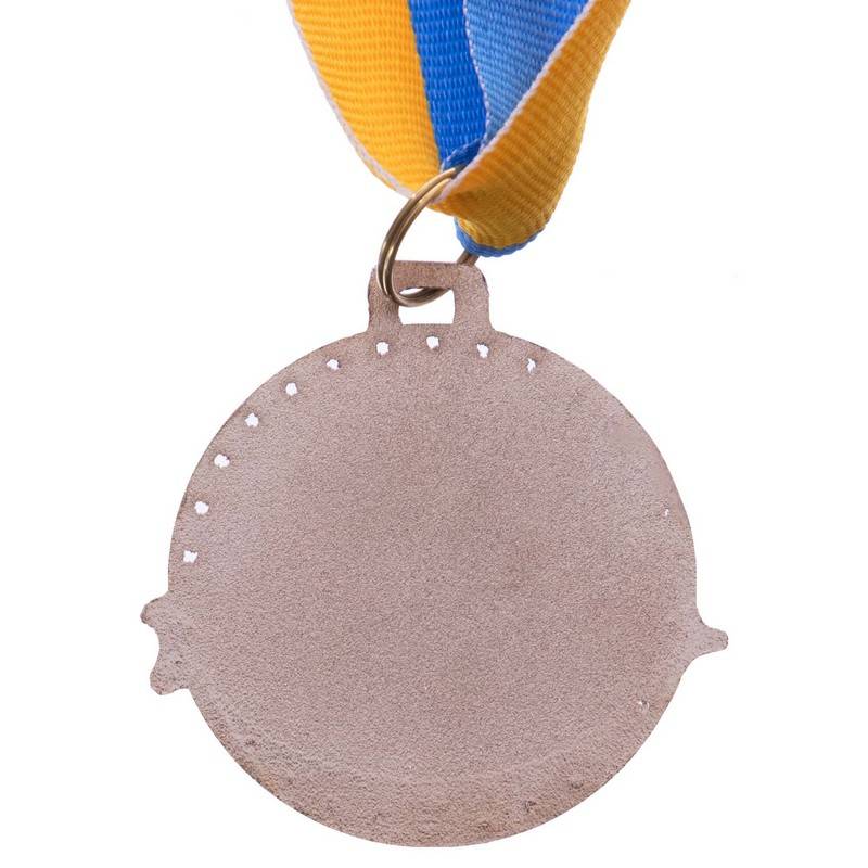 Медаль спортивна зі стрічкою ZIP d-4,5 см C-6404-2 (місце 2-срібло), рис. 1