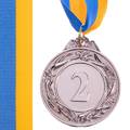 Медаль спортивна футбольна Glory d-5см C-3969-2 місце 2-срібло (метал, d-5см, 23g, на стрічці)