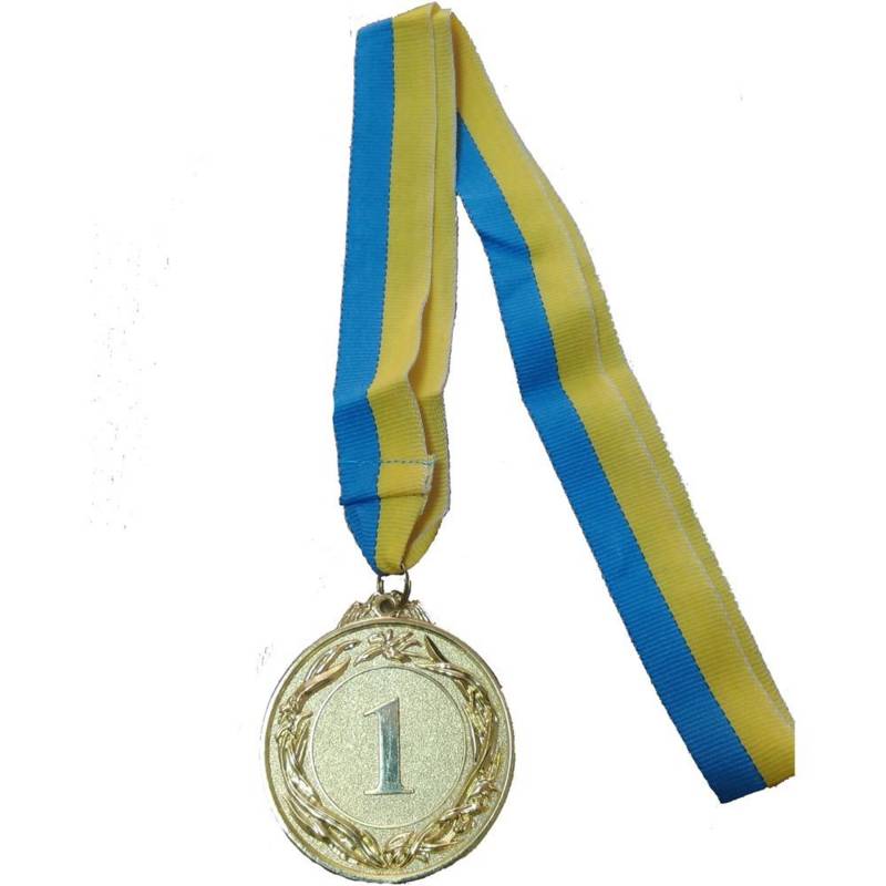 Медаль спортивная START d-6,5см C-4327-1 место 1-золото (металл, 40g, на ленте), рис. 1