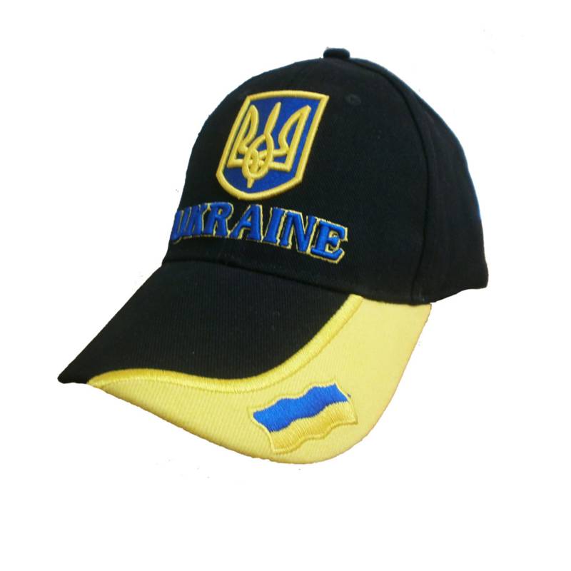 Кепка Ukraine с тризубом черная BU94-black, рис. 0