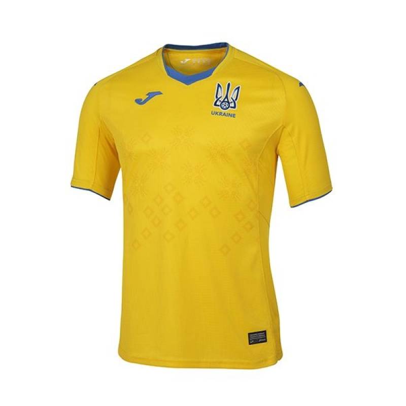 Футболка Joma игровая сборной Украины по футболу сезон 2020-21 желтая FFU101011.20, рис. 0