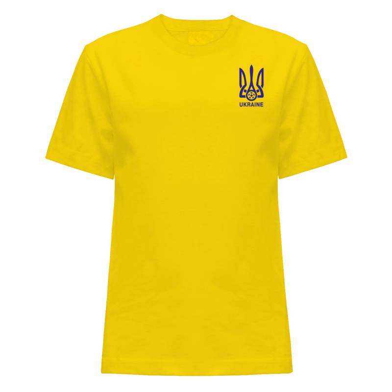 Хлопковая фан футболка Ukraine жёлтая 