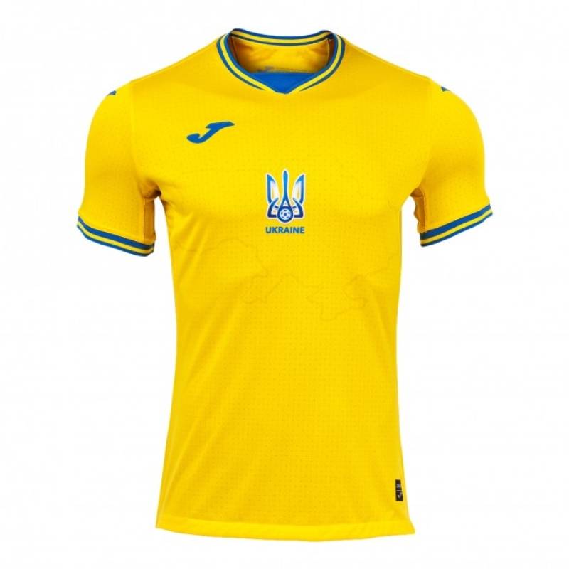 Футболка игровая Joma сборной Украины по футболу AT102404A907 с картой, рис. 0