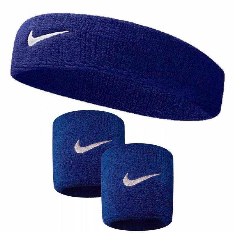Комплект Nike Повязка + напульсники (синий) NNN07-NNN04-402, рис. 0