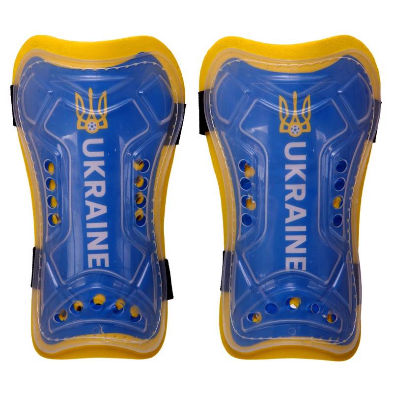 Щитки футбольные UKRAINE FB-4888-BLU сине-желтые, рис. 0