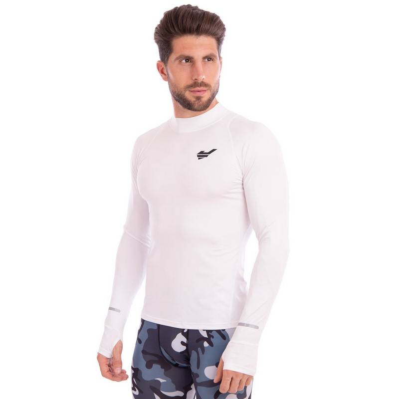 Футболка компрессионная мужская с длинным рукавом JASONS SPORT L-809-WHITE, рис. 1