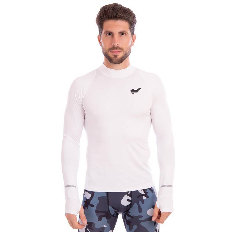 Футболка компрессионная мужская с длинным рукавом JASONS SPORT L-809-WHITE, рис. 0
