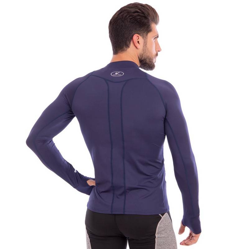 Футболка компрессионная мужская с длинным рукавом JASONS SPORT L-809-BLU, рис. 2