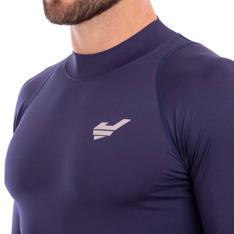 Футболка компрессионная мужская с длинным рукавом JASONS SPORT L-809-BLU, рис. 3