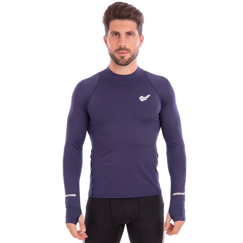 Футболка компрессионная мужская с длинным рукавом JASONS SPORT L-809-BLU, рис. 0