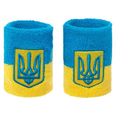 Напульсник спортивний махровий Україна BC-4063 1шт жовто-блакитний