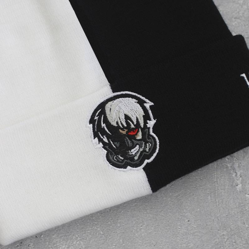 Зимняя Шапка Канеки Кен Kaneki Ken Вязаная Черно-белая Selerity w01kk, рис. 3
