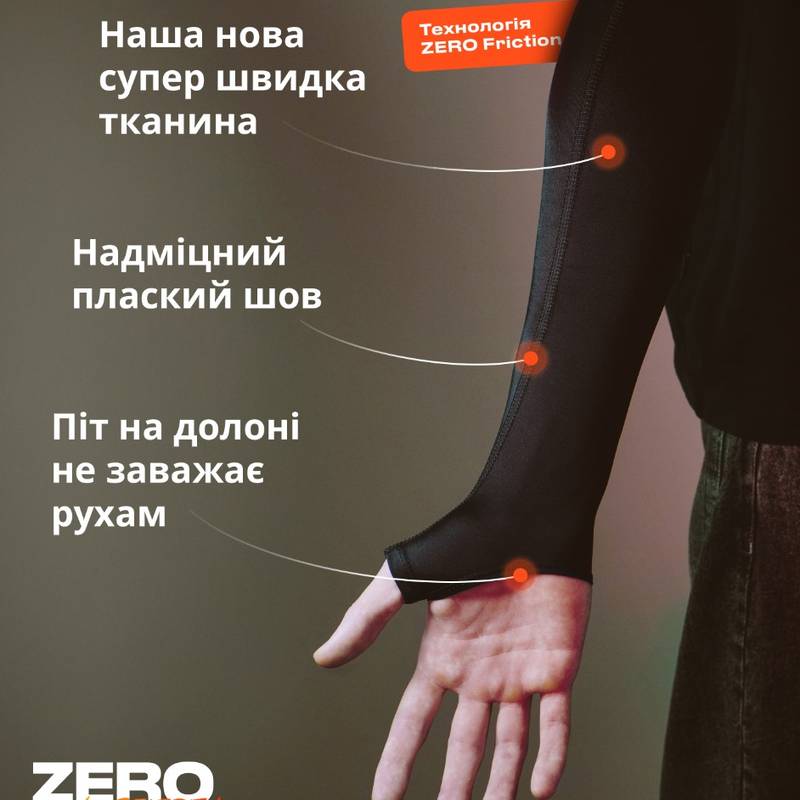 Игровой рукав с обрезанной ладонью 2.0 Чёрный Selerity pm01BL, рис. 2
