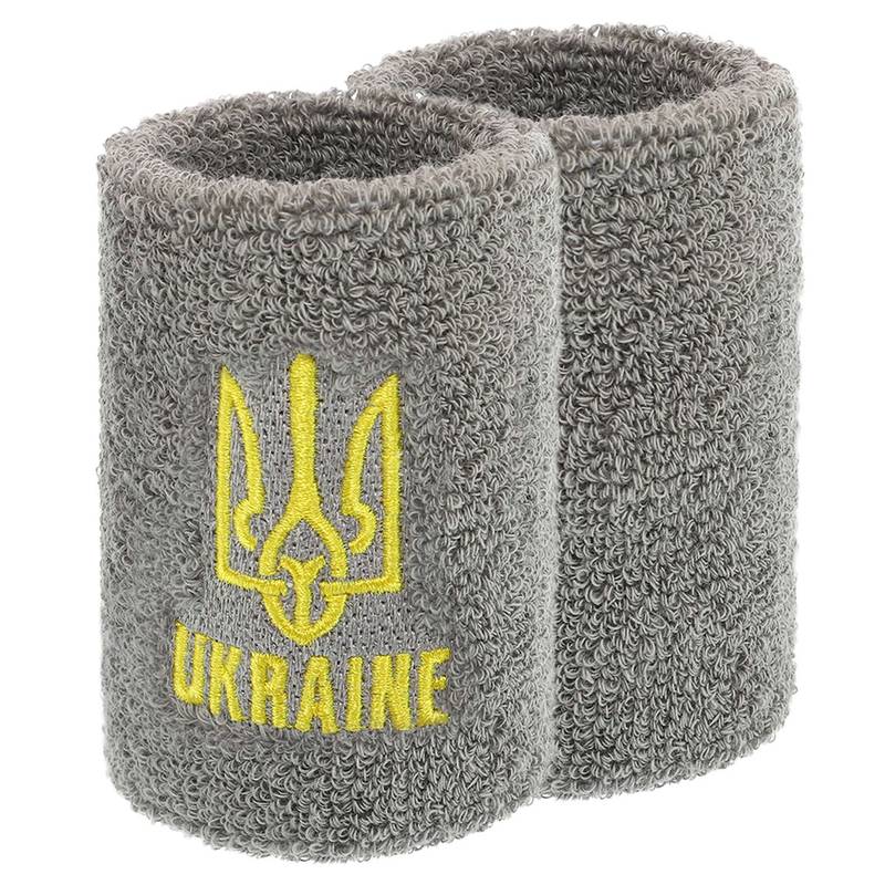 Напульсник спортивний махровий UKRAINE BC-9282-GR сірий 1шт, рис. 0