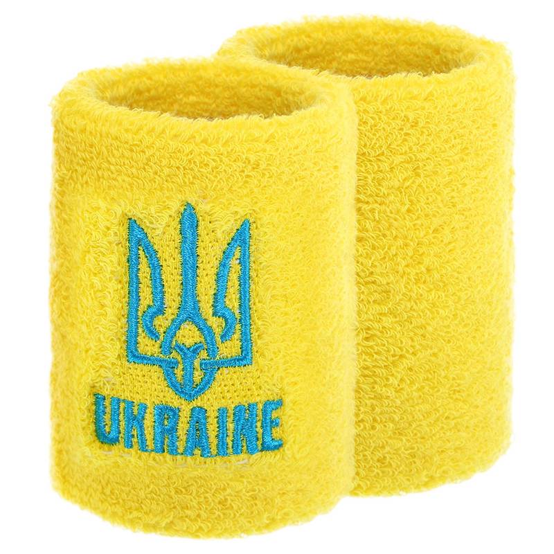 Напульсник спортивный махровый UKRAINE BC-9282-Y желтый 1шт, рис. 0