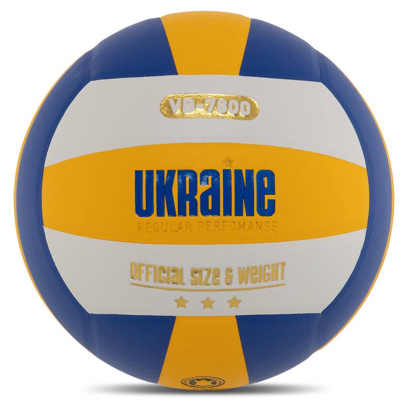Мяч волейбольный UKRAINE VB-7800 №5 PU клееный, рис. 0