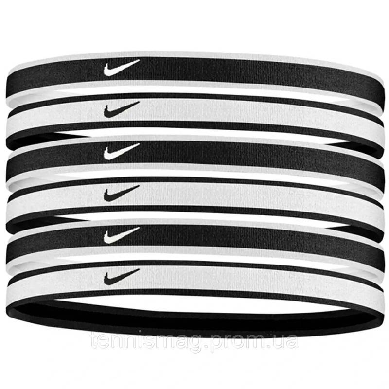 Пов'язка на голову Nike унісекс для дорослих Swoosh чорний / білий універсальний N.100.2021.176.OS, рис. 0