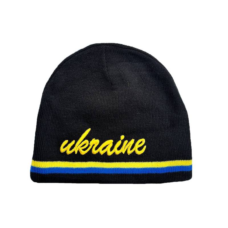 Шапка вязаная Ukraine черная 81, рис. 1