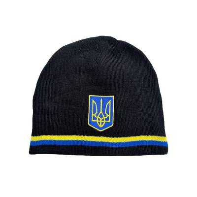 В'язана шапка Ukraine чорна 81