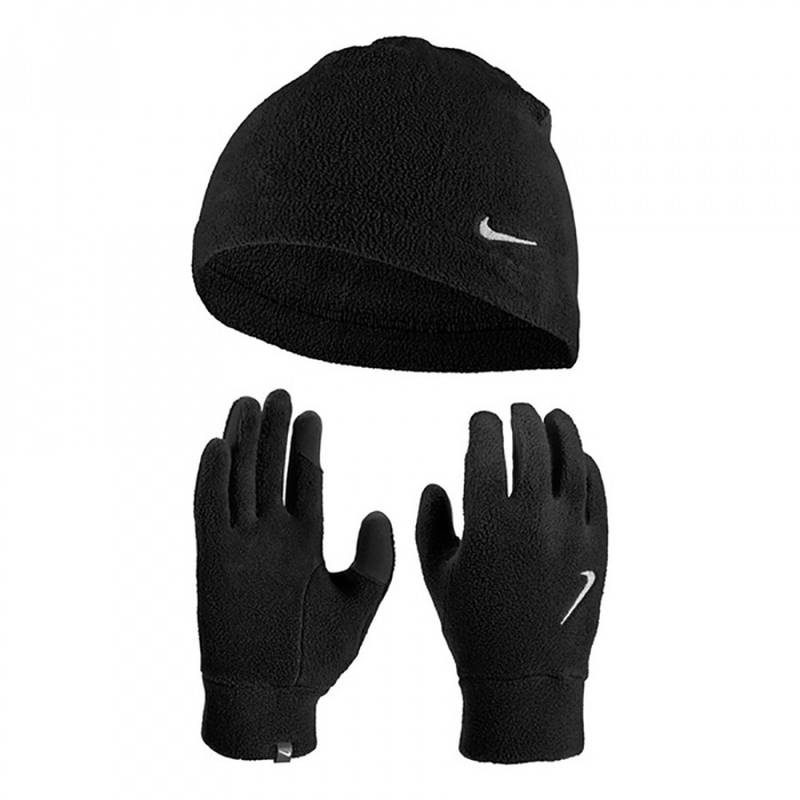 Зимовий набір аксесуарів Nike Fleece Hat And Glove Set чорний N.100.2578.082, рис. 0