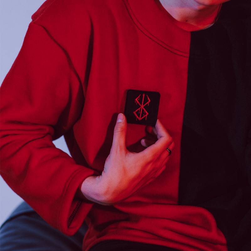 Мужская флисовая теплая пижама красно-чёрная oversize + ПАТЧ на выбор Selerity pn01rb, рис. 2