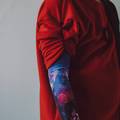 Мужская флисовая теплая пижама красно-чёрная oversize + ПАТЧ на выбор Selerity pn01rb, прев. 5