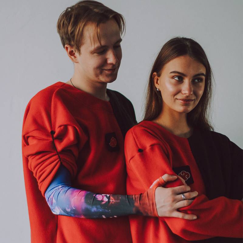 Женская флисовая теплая пижама красно-чёрная oversize + ПАТЧ на выбор Selerity pn01rb, рис. 4