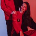Женская флисовая теплая пижама красно-чёрная oversize + ПАТЧ на выбор Selerity pn01rb, прев. 0