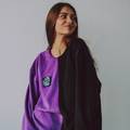 Жіноча флісова тепла піжама фіолетово-чорна oversize + ПАТЧ на вибір Selerity pn01vb, прев. 0