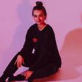 Женская флисовая теплая пижама чёрная oversize + ПАТЧ на выбор Selerity pn01bb, прев. 1