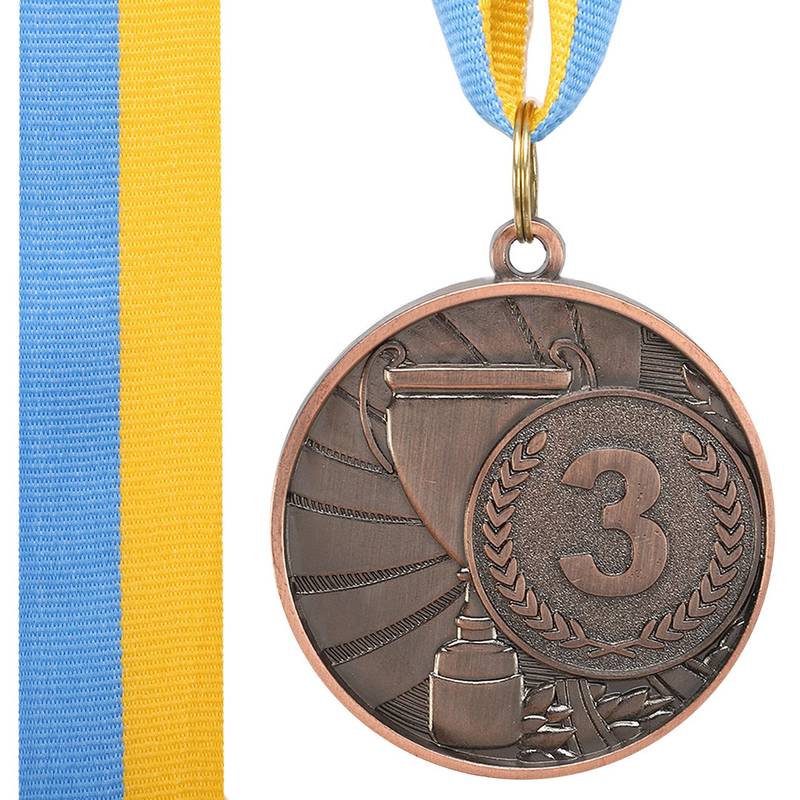 Медаль спортивна зі стрічкою CUP C-6208-3 бронза, рис. 0
